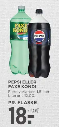 MENY Pepsi eller Faxe Kondi tilbud