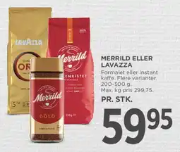 MENY MERRILD ELLER LAVAZZA tilbud