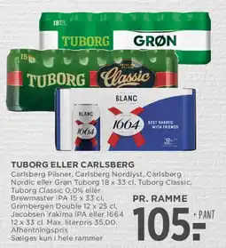 MENY Tuborg eller Carlsberg (pr. ramme) tilbud