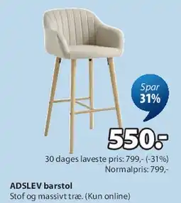 JYSK ADSLEV barstol tilbud