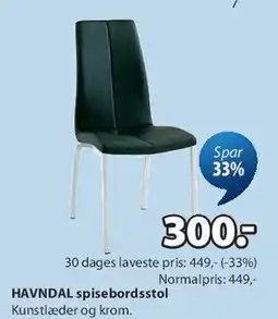 JYSK HAVNDAL spisebordsstol tilbud