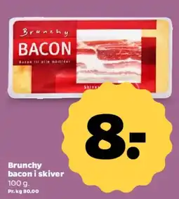 Netto Brunchy bacon i skiver tilbud