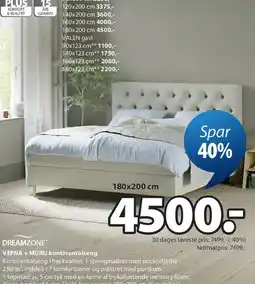 JYSK VEFNA + MUR kontinentalseng tilbud