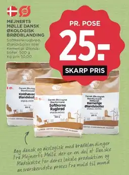 MENY Mejnerts Mølle økologisk brødblanding (pr. pose) tilbud