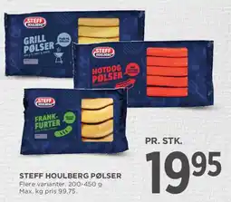 MENY STEFF HOULBERG PØLSER tilbud