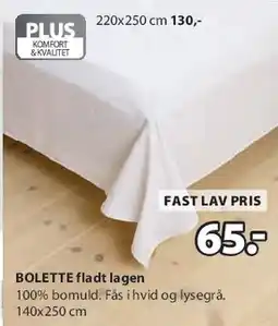 JYSK BOLETTE fladt lagen tilbud