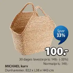 JYSK MICHAEL kurv tilbud