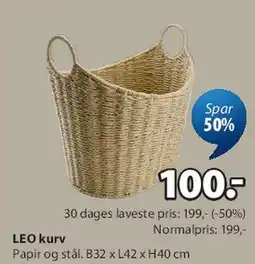 JYSK LEO kurv tilbud