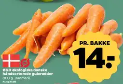 Netto Økologiske danske håndsorterede gulerødder tilbud