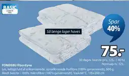 JYSK FONDBUD fiberdyne tilbud