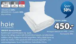 JYSK UNIQUE dyne/pude sæt tilbud