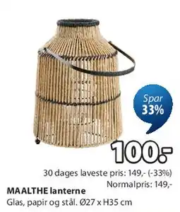 JYSK MALTHE lanterne tilbud