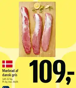 Føtex Mørbrad af dansk gris tilbud