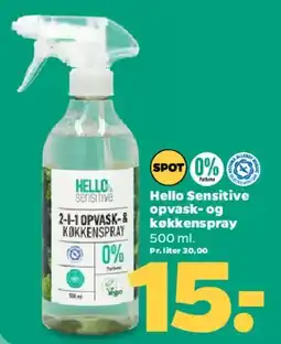 Netto Hello Sensitive opvask- og køkkenrens tilbud