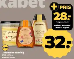 Netto Jakobsens honning (Netto+ pris) tilbud
