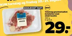 Netto Velsmag gourmetsaltet koteletter med smørrosette tilbud