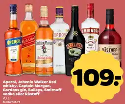 Netto Aperol, Johnnie Walker Red, Captain Morgan m.fl. tilbud