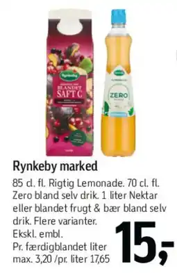 Føtex Rynkeby marked / saft tilbud