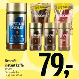 Føtex Nescafé instant kaffe tilbud