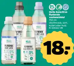 Netto Hello Sensitive flydende vaskemiddel tilbud