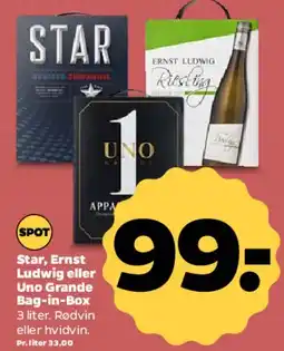 Netto Star, Ernst Ludwig eller Uno Grande (Bag-in-Box) tilbud