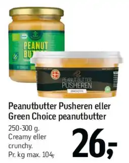 Føtex Peanutbutter (Pusheren eller Green Choice) tilbud