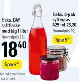 Føtex DAY saftflaske med låg 1 liter tilbud