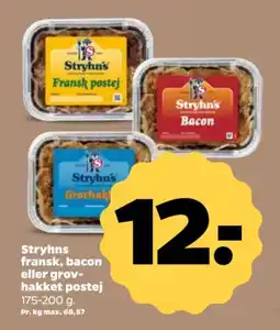 Netto Stryhns fransk, bacon eller grov- hakket postej tilbud