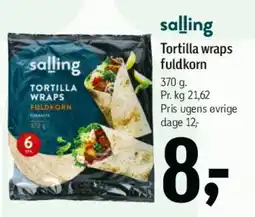 Føtex Tortilla wraps fuldkorn tilbud