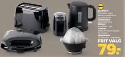 Netto Brødrister / Kaffekværn / Elkedel / Toaster / Æggekoger – frit valg tilbud