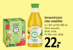 Føtex Innocent juice eller smoothie tilbud