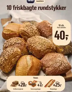 Føtex 10 friskbagte rundstykker tilbud