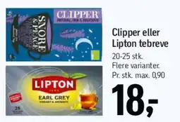 Føtex Clipper eller Lipton tebreve tilbud