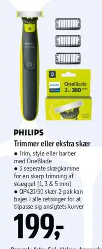 Føtex Philips trimmer / OneBlade tilbud