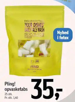 Føtex Pling! opvasketabs tilbud