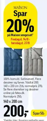 Føtex Maison sengesæt tilbud