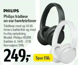 Føtex Philips trådløse on-ear høretelefoner tilbud