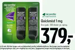 Føtex Nicorette Quickmist tilbud
