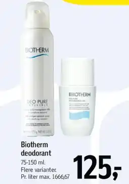 Føtex Biotherm deodorant tilbud