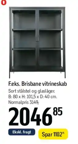 Føtex Brisbane vitrineskab tilbud