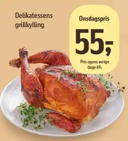 Føtex Delikatessens grillkylling tilbud