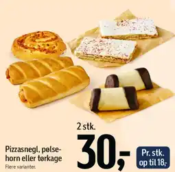 Føtex Pizzasnegl, pølsehorn eller tærkage tilbud