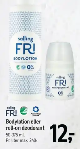 Føtex Bodylotion eller roll-on deodorant tilbud