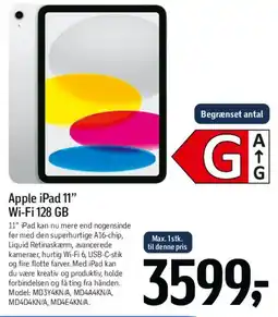 Føtex Apple iPad 11 Wi‑Fi 128 GB tilbud