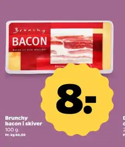 Netto Brunchy bacon i skiver tilbud