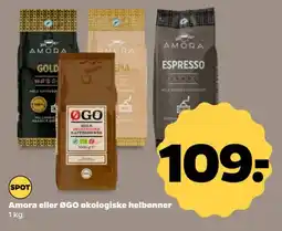 Netto Amora eller ØGO økologiske helbønner tilbud