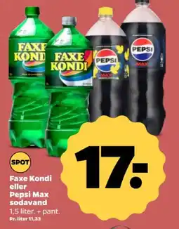 Netto Faxe Kondi eller Pepsi Max sodavand tilbud