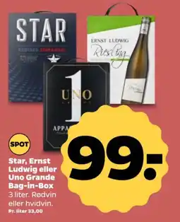 Netto Star, Ernst Ludwig eller Uno Grande Bag-in-Box tilbud