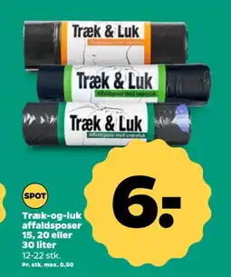 Netto Træk-og-luk affaldsposer 15, 20 eller 30 liter tilbud