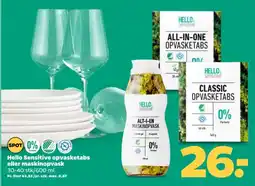 Netto Hello Sensitive opvasketabs eller maskinopvask tilbud